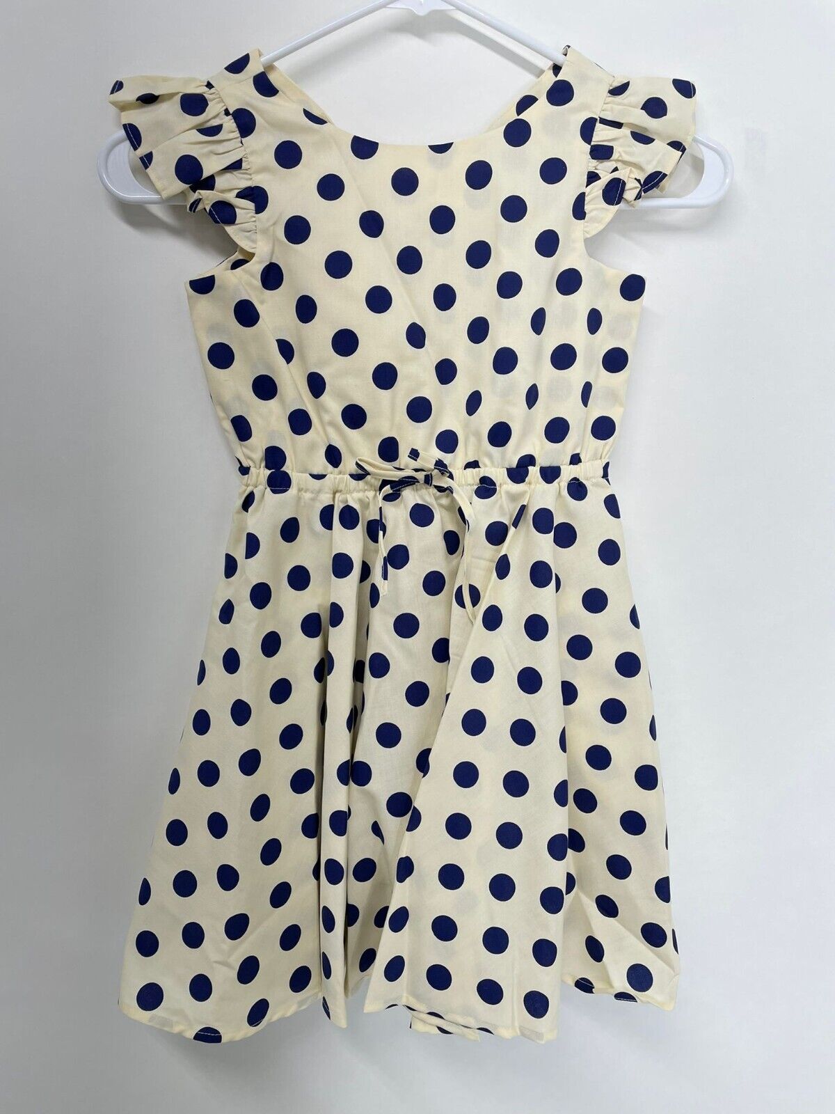 Eleanor Rose Girls 6/7 Bessie Dress French Blue Dot Splendid Sunrise Fit Flare