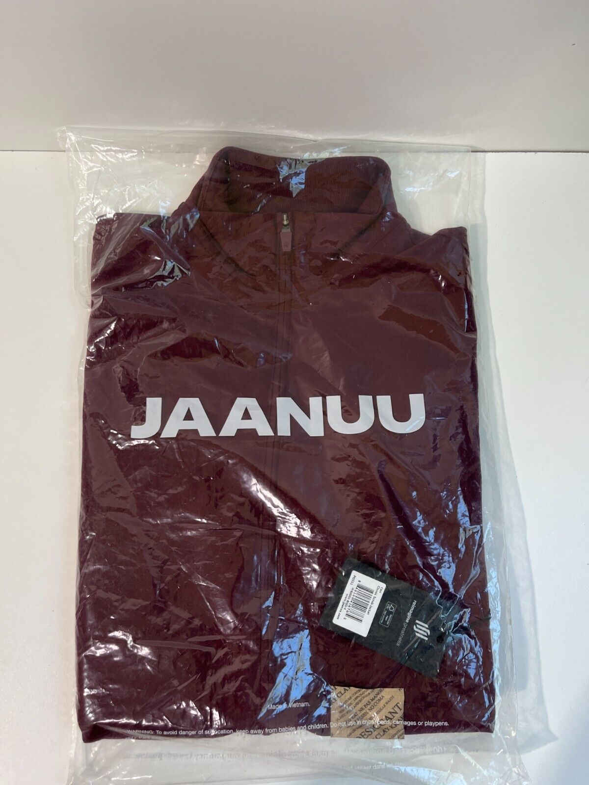 JAANUU Women's S Ceri Essential 6-Pocket Full Zip Scrub Jacket Burgundy W60001