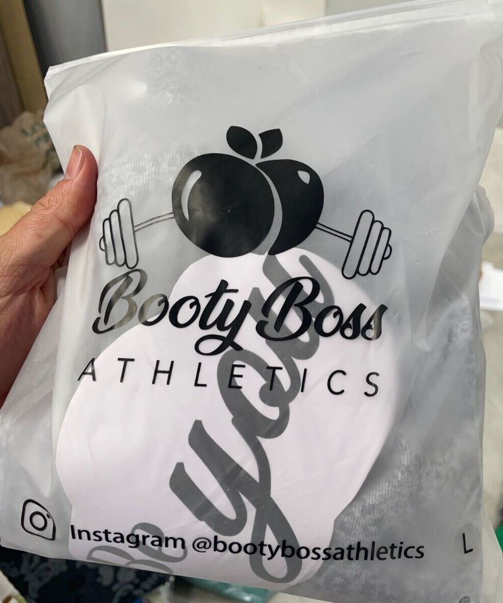 Booty Boss Athletics Women's L Wide Waistband Scrunch Leggings Gray Seamless NEW