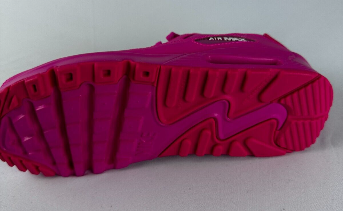 Nike Kids 4.5Y Air Max 90 LTR GS Laser Fuchsia Lifestyle Casual Shoes 833376 603