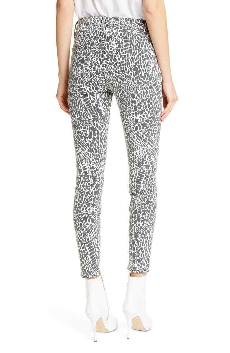 Frame Womens 26 Le High Animal Print Ankle Skinny Jeans High Waist Denim Leopard
