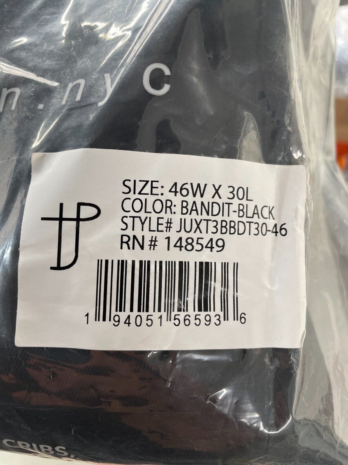 The Perfect Jean NYC Mens 46Wx30L Athletic Fit Jeans Bandit Black OG Stretch