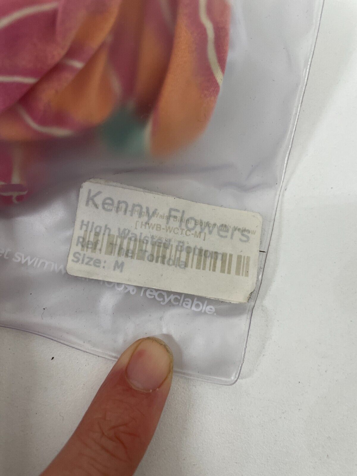 Kenny Flowers Womens M High Waisted Bottom The Tortola Tropical Swim Bikini