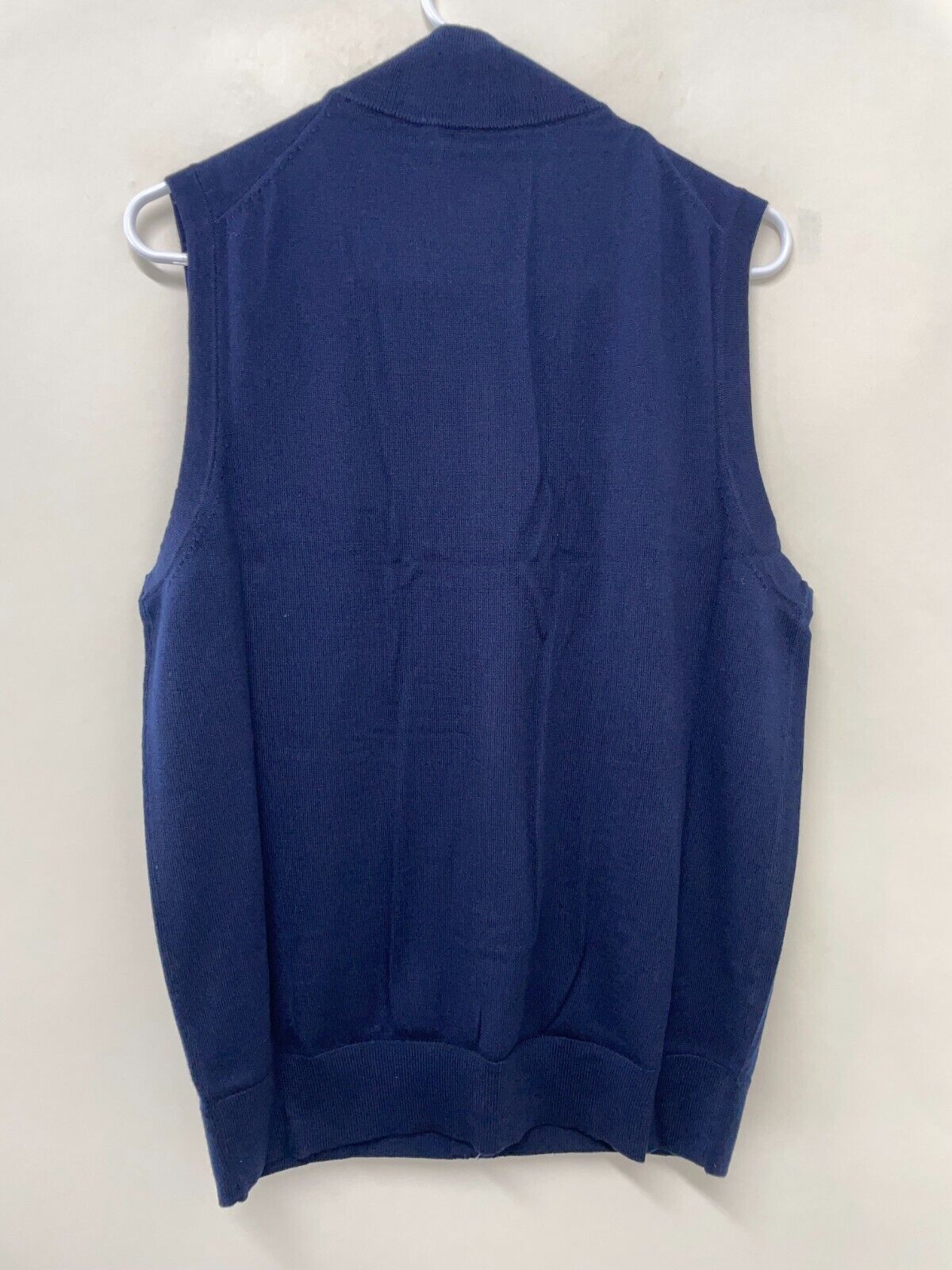 Charles Tyrwhitt Mens M Merino Zip Through Vest Sweater Navy Blue KNJ0363NAV