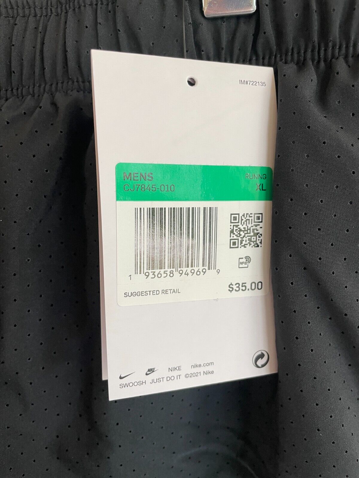 Nike Men's XL Dri-Fit Fast 2" Lined Training Running Shorts Black CJ7845-010