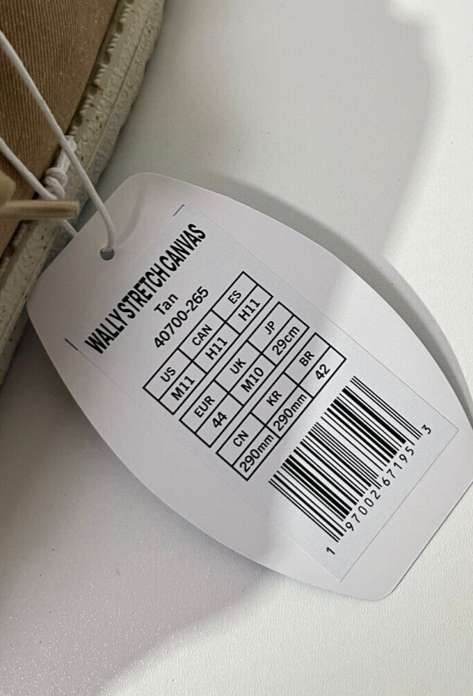 Hey Dude Men's 11 Wally Stretch Canvas Shoes Sneakers Tan 40700-265 Brown