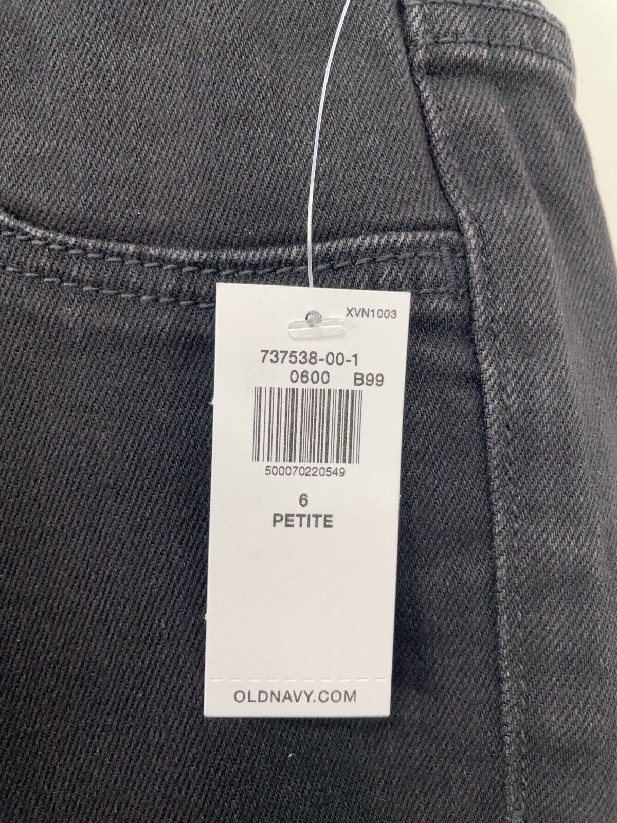 Old Navy Women's 6P Mid-Rise Wow Super Skinny Jeggings Black Wash Petite 737538
