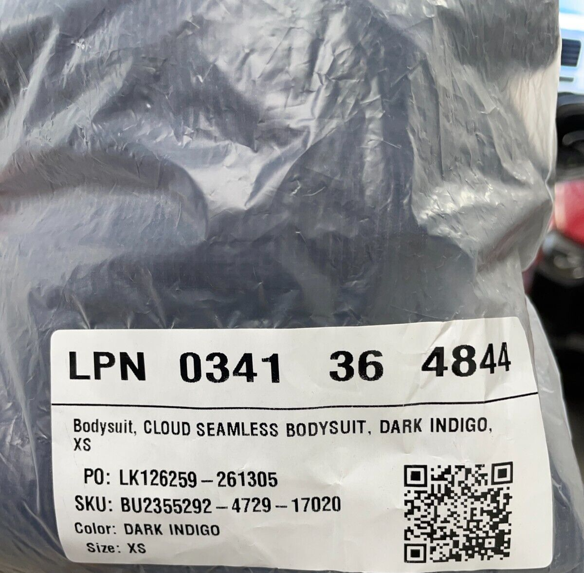 Fabletics Women's XS Cloud Seamless Bodysuit Dark Indigo One-Piece Jumpsuit