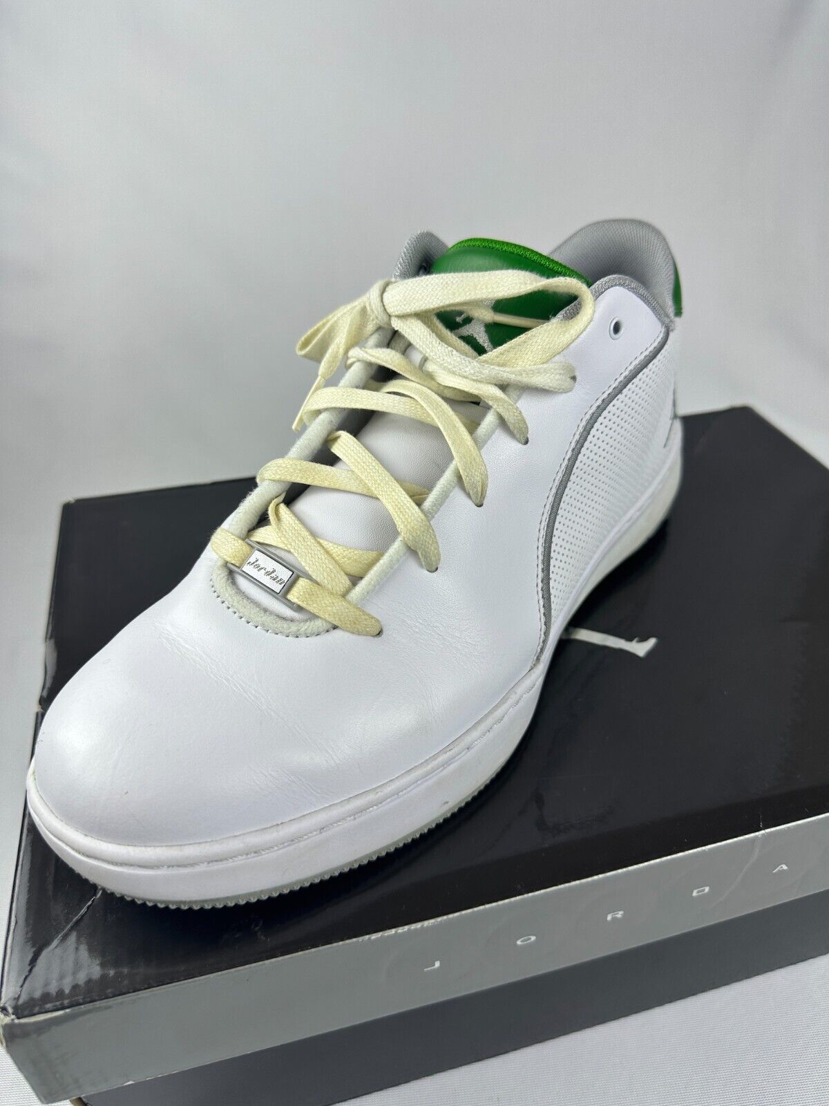 Air Jordan Mens 11 Phase 23 SC Classics White Apple Green Shoes 440562-103