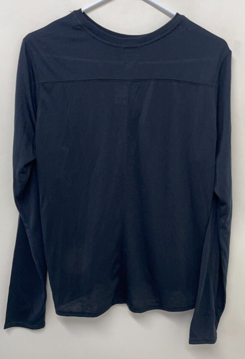 Brooks Running Womens L Distance Long Sleeve Shirt Top Black Classic Fit 221543