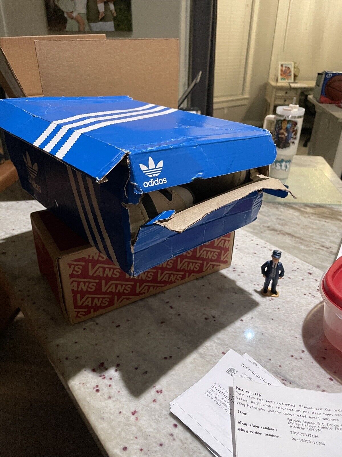 Adidas Women 8.5 Forum 84 Low Off White Silver Pebble Skate Shoes Sneaker HQ4374