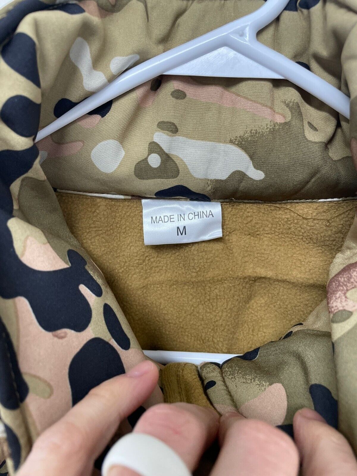 Mens Shark Skin Soft Shell Military Tactical Zip Jacket Fleece Lined Camo Hunt