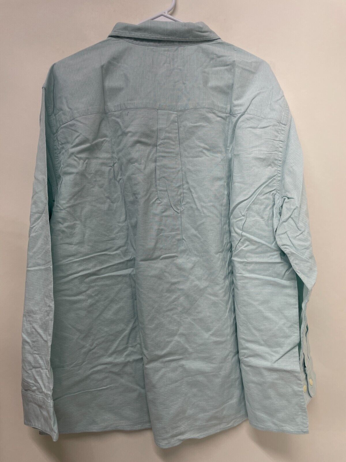 Even Tide Mens XXL Recycled Cotton Slim Shirt Light Green Long Sleeve Collar NWT