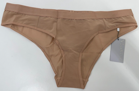Negative Underwear Womens L Sieve Ultra-Low Rise Brief Panty Nude NK-100-06C-3