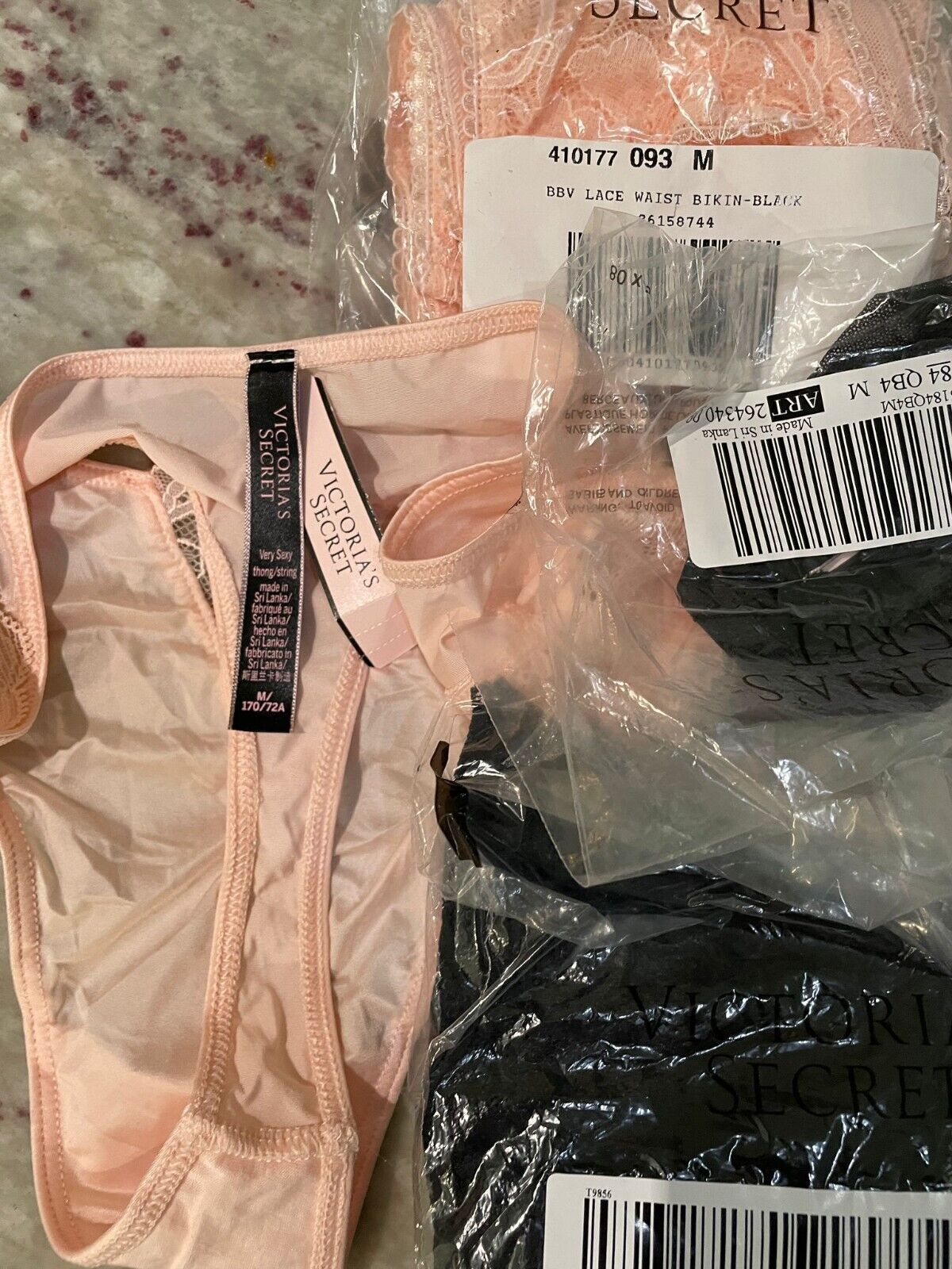 Lot of 5 Random Victoria's Secret Very Sexy Panties Underwear Thong Cheeky