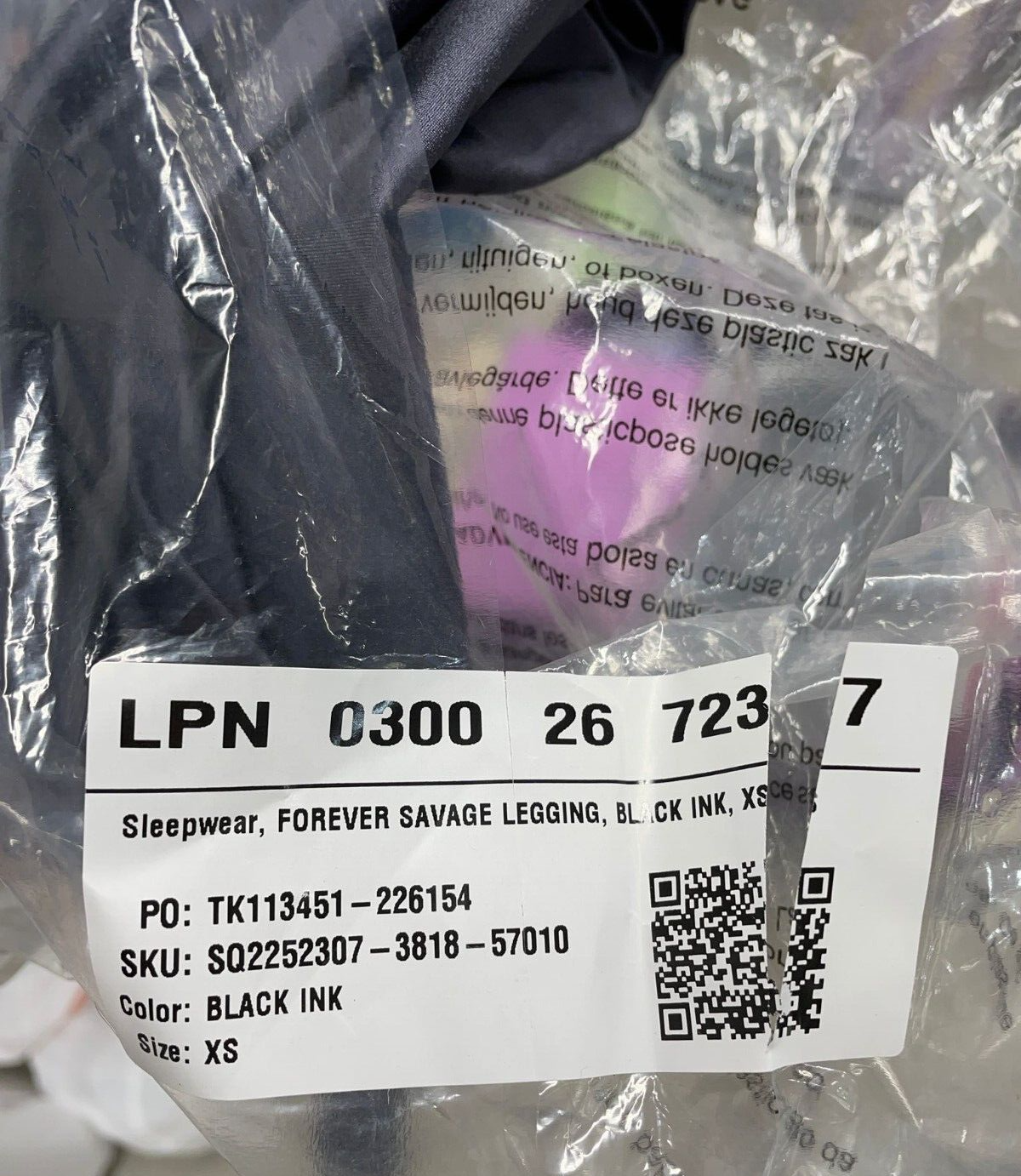 Savage Fenty Women's XS Forever Savage Legging Black Ink High Waist SQ2252307