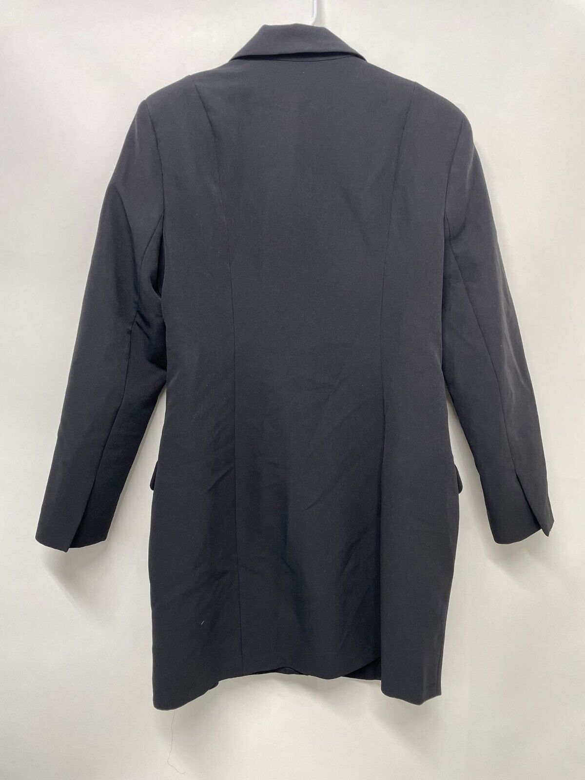 Zara Womens XL Pocket Blazer Mini Dress Jacket 8532/707/800 Black
