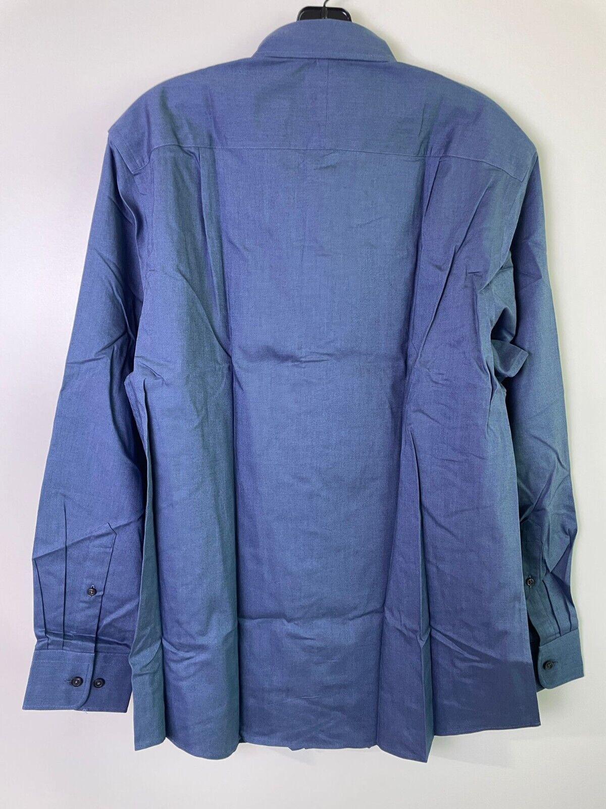 Charles Tyrwhitt Men M Button-Down Collar Brushed Cotton Twill Shirt Petrol Blue