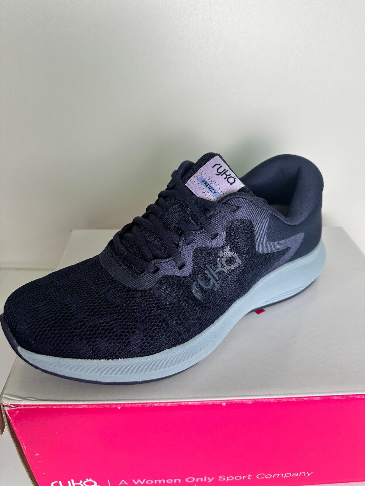 Ryka Women's 8.5 Frenzy Academy Blue Mesh Low Top Walking Shoe I8633F1401