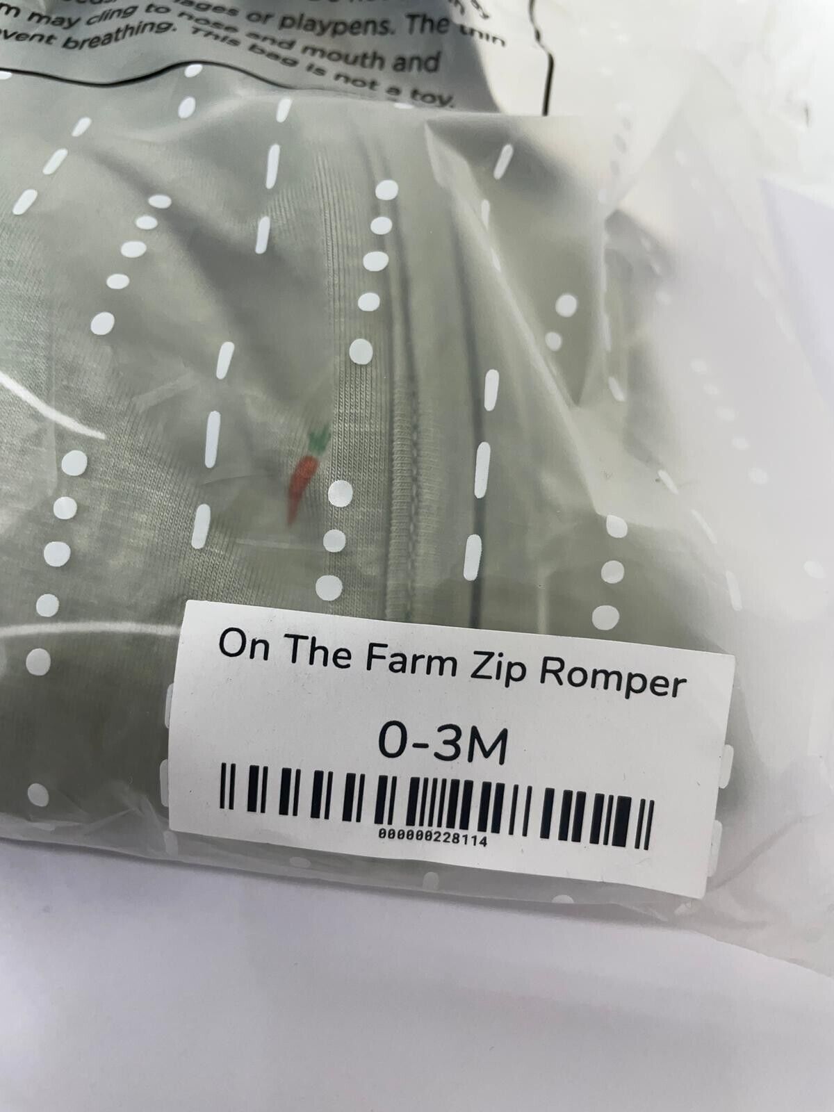 Brave Little Ones Baby 0-3M On The Farm Zip Romper Swaddle Set Beanie Bamboo