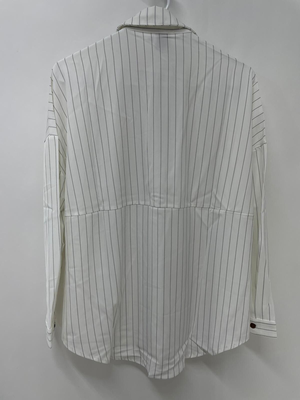 Princess Polly Womens 4 Sweet Like Summer Button Down Shirt Top White Stripe