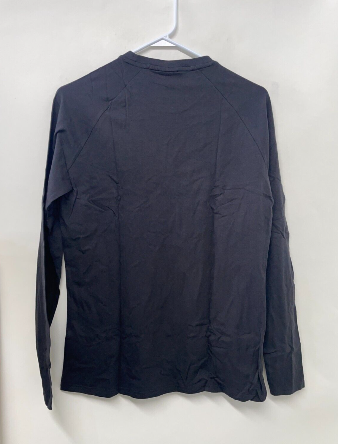 Gymshark Mens S Apollo Long Sleeve T-Shirt Black Crewneck Athletic Tee GMLT4228