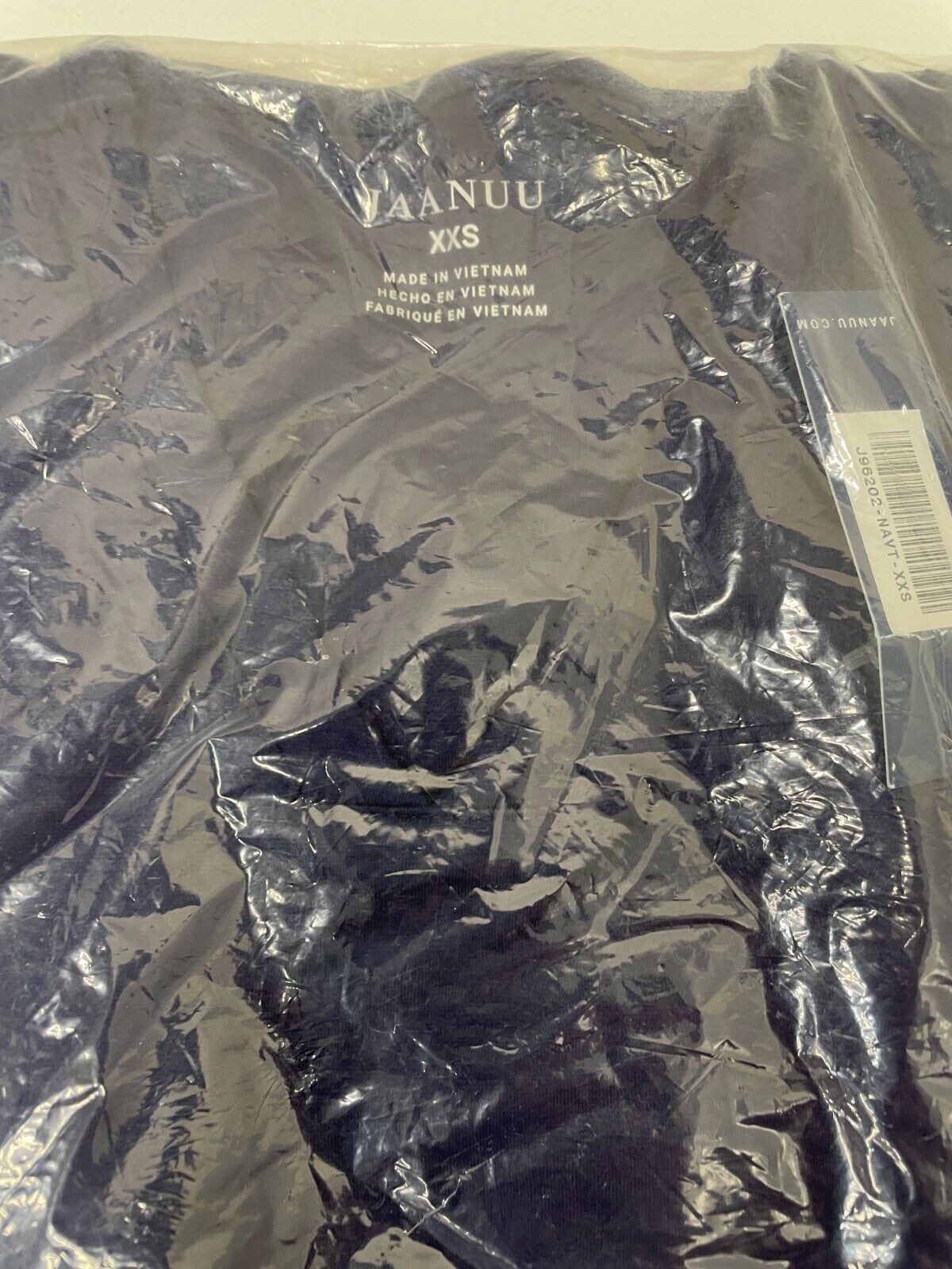 Lot of 2 Jaanuu Womens XXS 4-Pocket V-Neck Scrub Top Navy Medical Stretch Shirt
