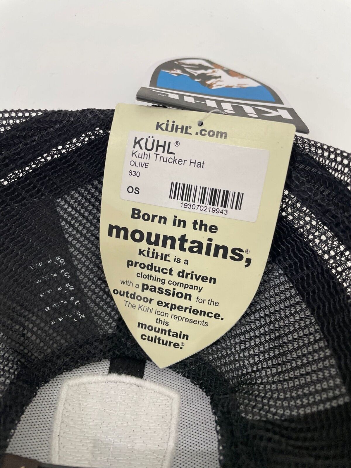 Kuhl Mens Adult Trucker Mesh Snapback Hat Cap Olive Green Carbon 830 One Size