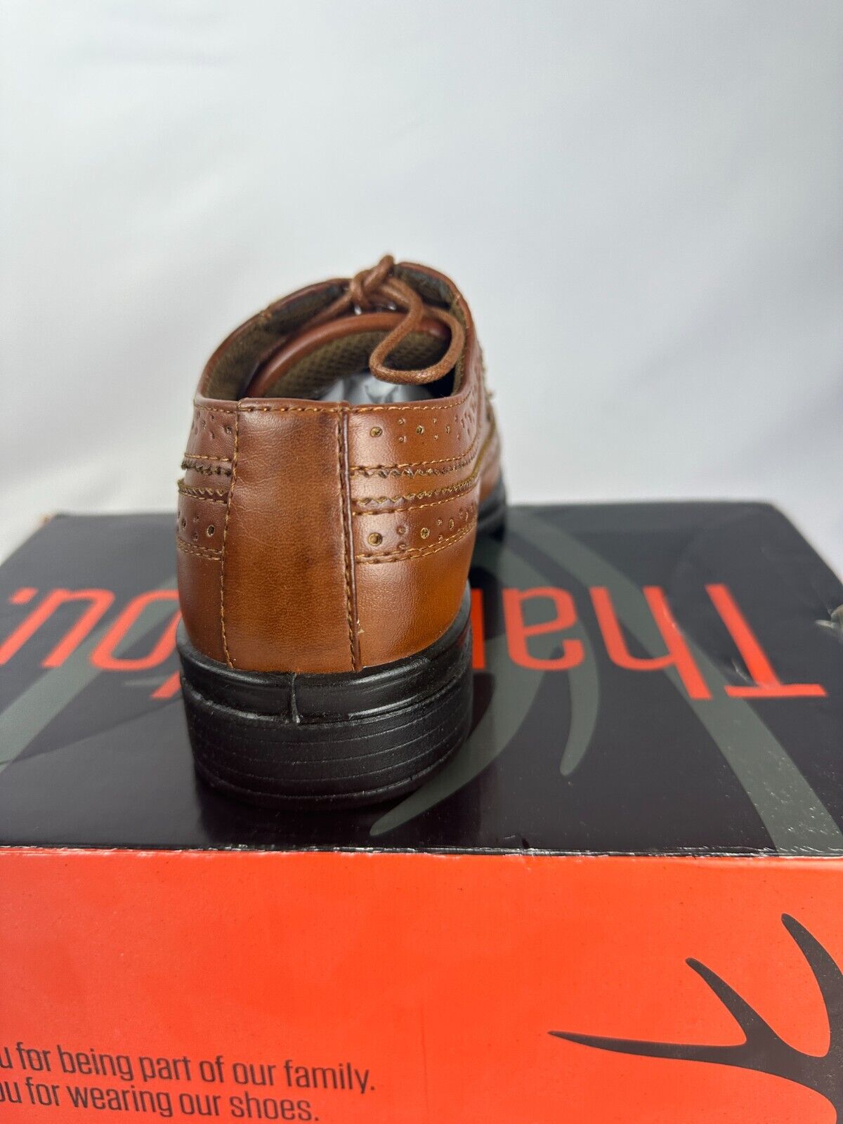 Deer Stags Mens 4 Ace Luggage HTEC Wingtip Oxford Faux Leather Dress Shoes