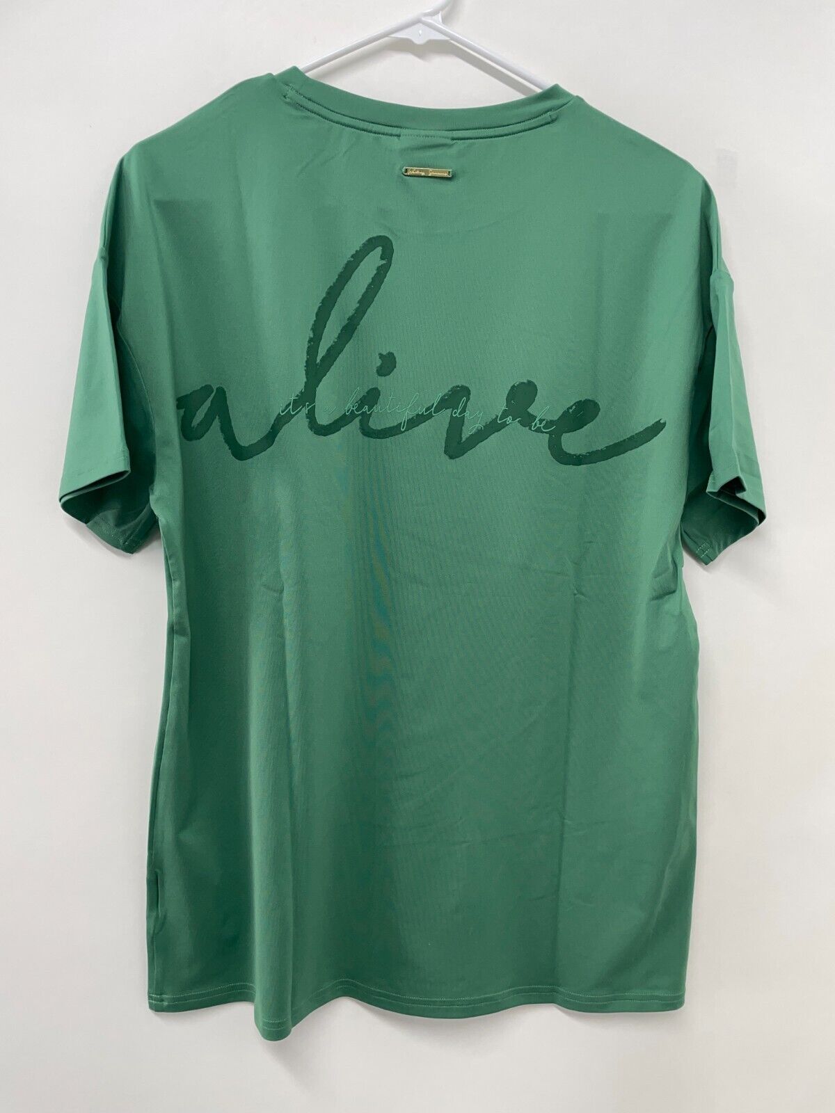 Gymshark Women's S Whitney Oversized T-Shirt Palm Green Short Sleeve B3A3RNWT