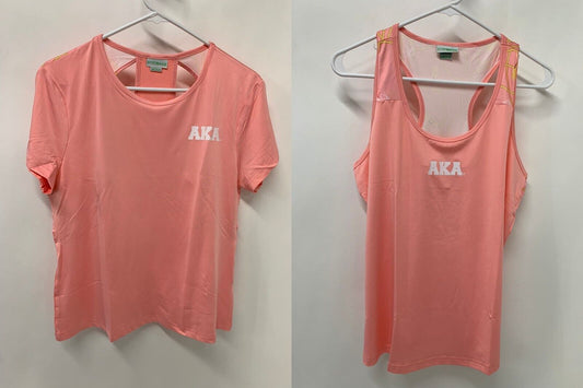 Ivy Storehouse Womens M AKA Sorority Alpha Kappa Lot of 2 Pink T Shirt Tank Tops