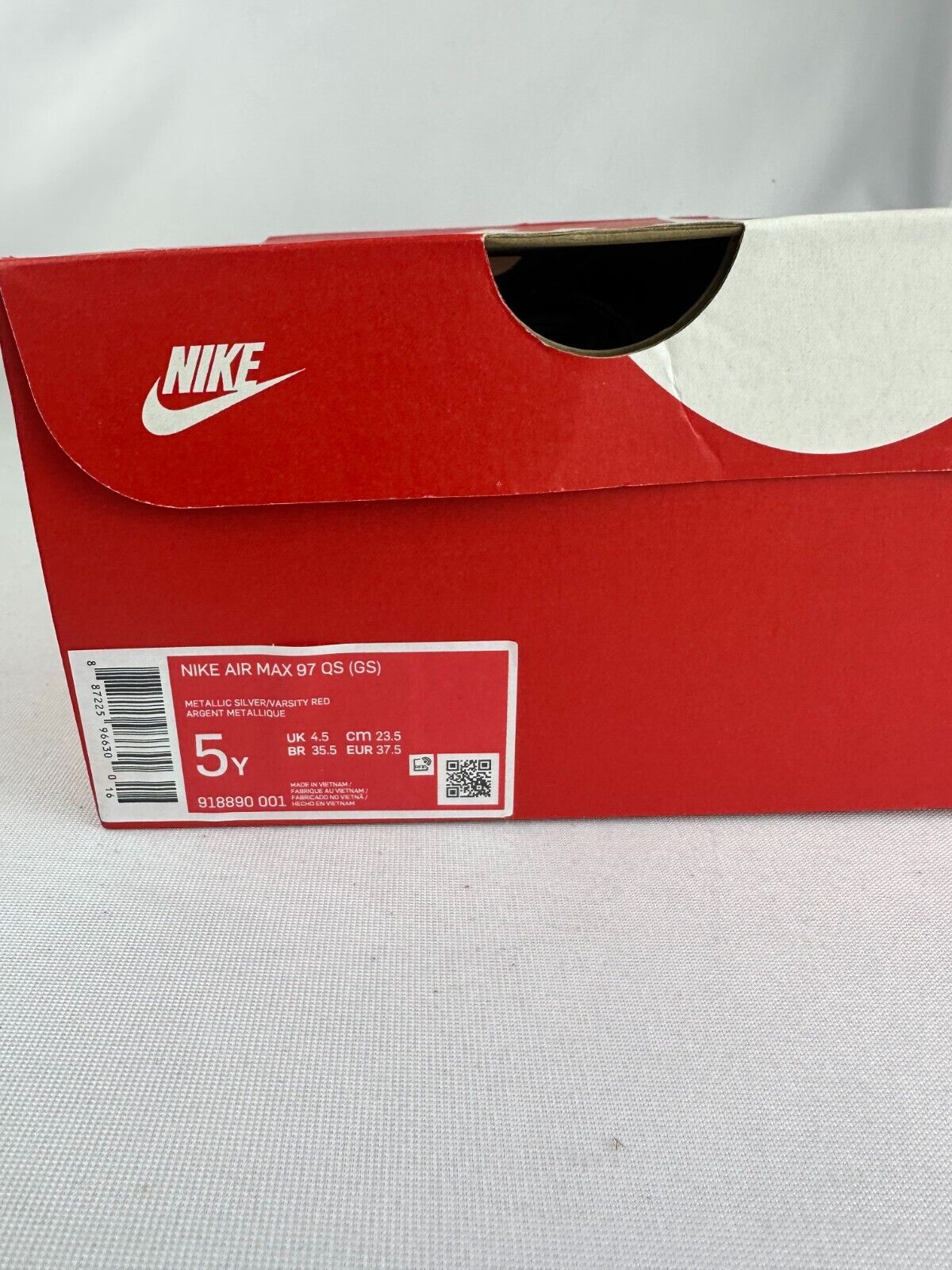 Nike Youth 5Y Air Max 97 OG QS Silver Bullet Running Shoes Sneakers 918890-001