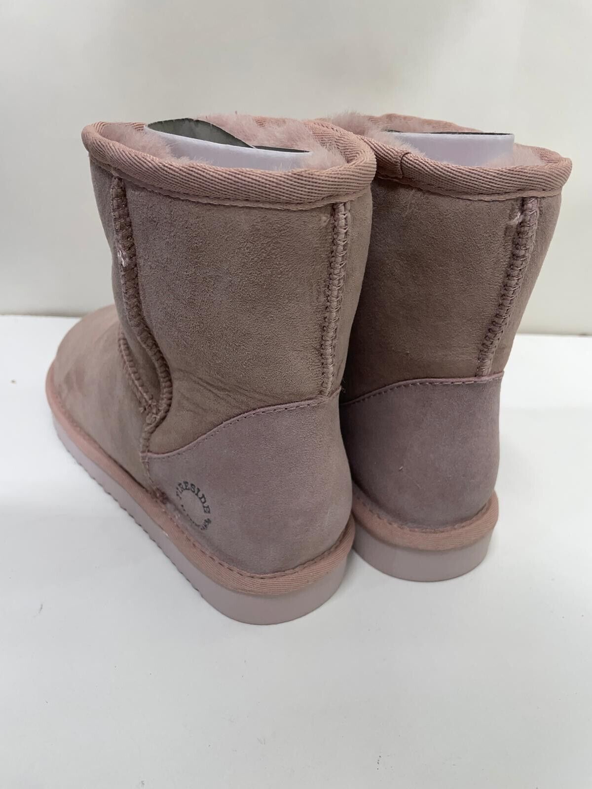 Fireside by Dearform Womens 7 Rosebery 6" Shearling Boot Mauve Dusty Pink
