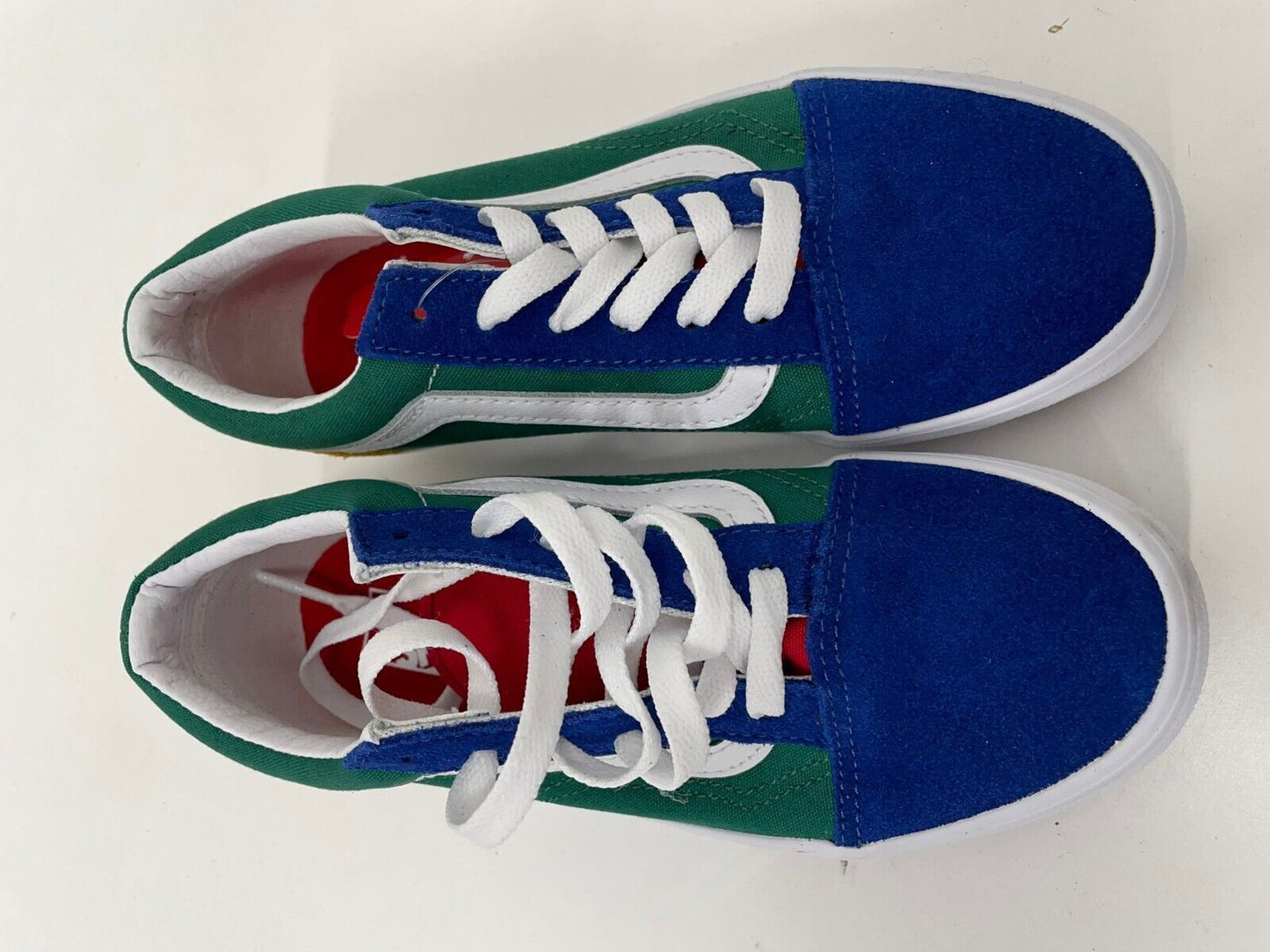 Vans Kids 3 Yacht Club Old Skool Sneaker Shoes Colorblock Canvas Boys Girls