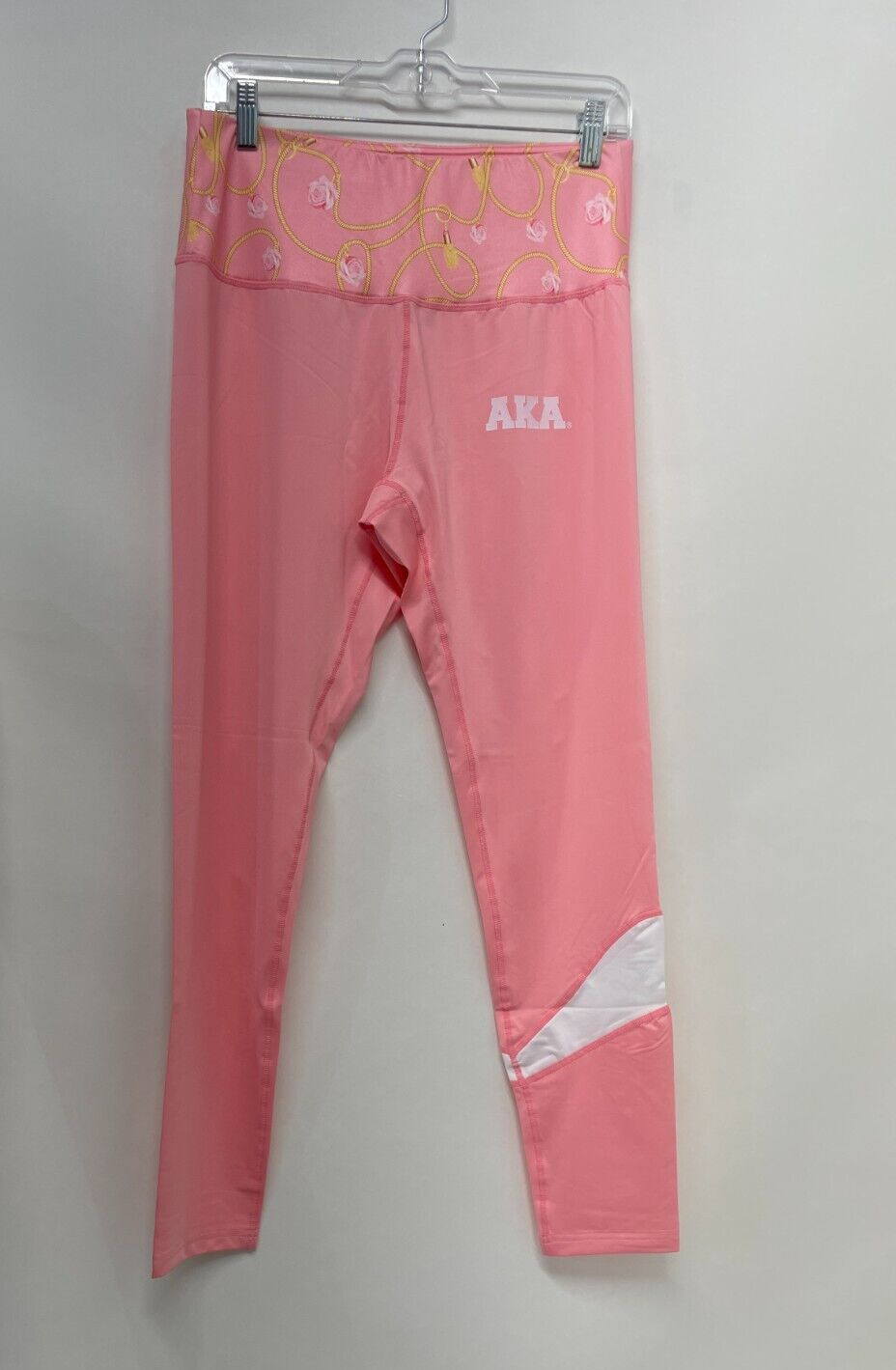 Ivy Storehouse Women's M AKA Alpha Kappa Alpha Roses Leggings Pink Ankle NEW