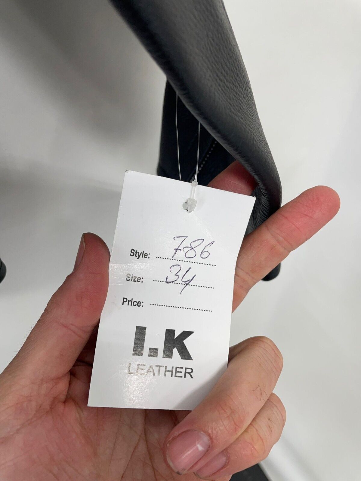 IK Leather Mens 34 Black 786 Motorbike Jacket Motorcycle Biker Genuine