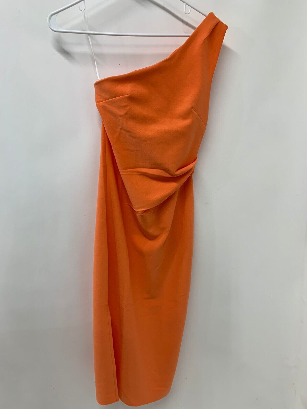 Petal + Pup Womens 0 Nadene One Shoulder Dress Orange Crepe Cocktail