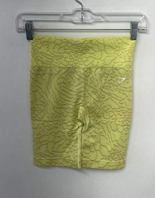Gymshark Women S Adapt Animal Seamless Cycling Shorts Compression Firefly Yellow