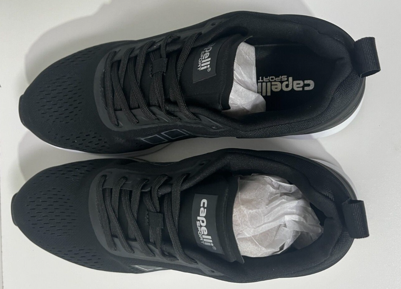 Capelli Sport Mens 10.5 Pro Glide II Lace Up Running Shoes Black Unisex AGX-1753
