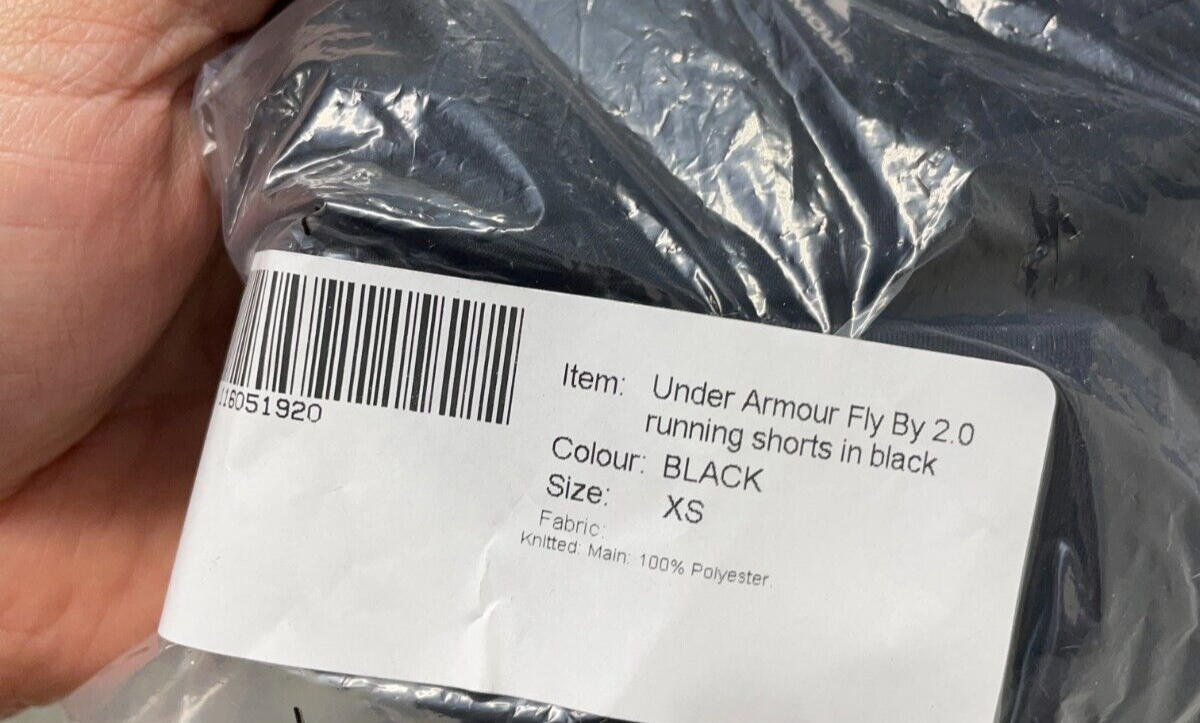 Under Armour Womens XS UA Fly By 2.0 Shorts Black Mesh Panels Athletic 1350196