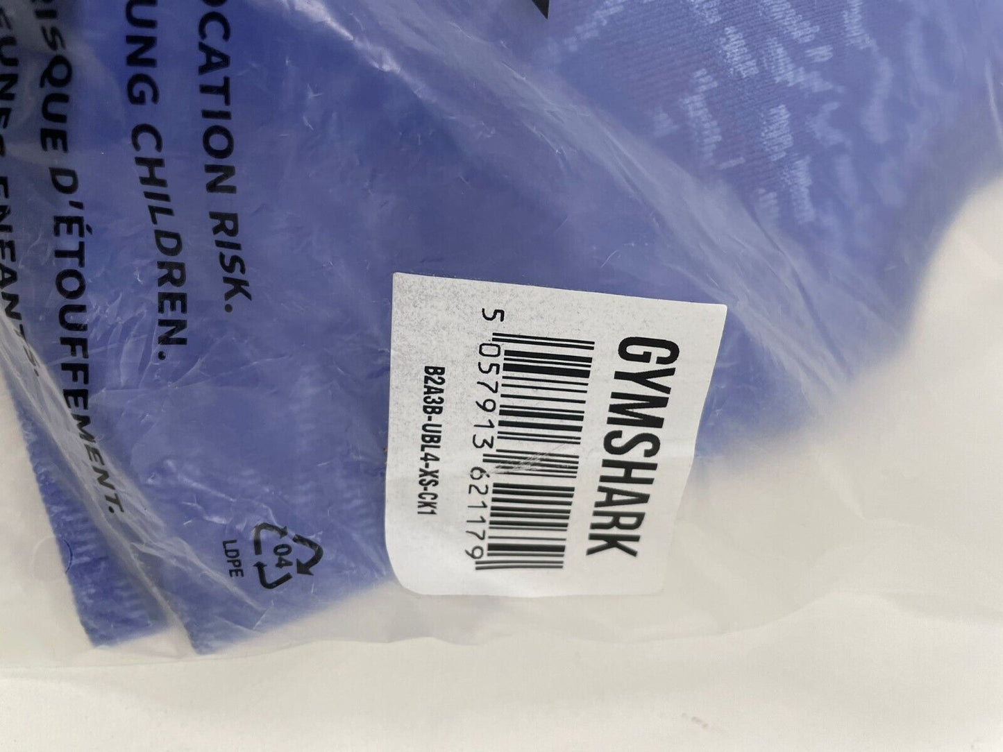 Gymshark Womens XS Adapt Animal Seamless Sports Bra Court Blue B2A3B-UBL4 Gym