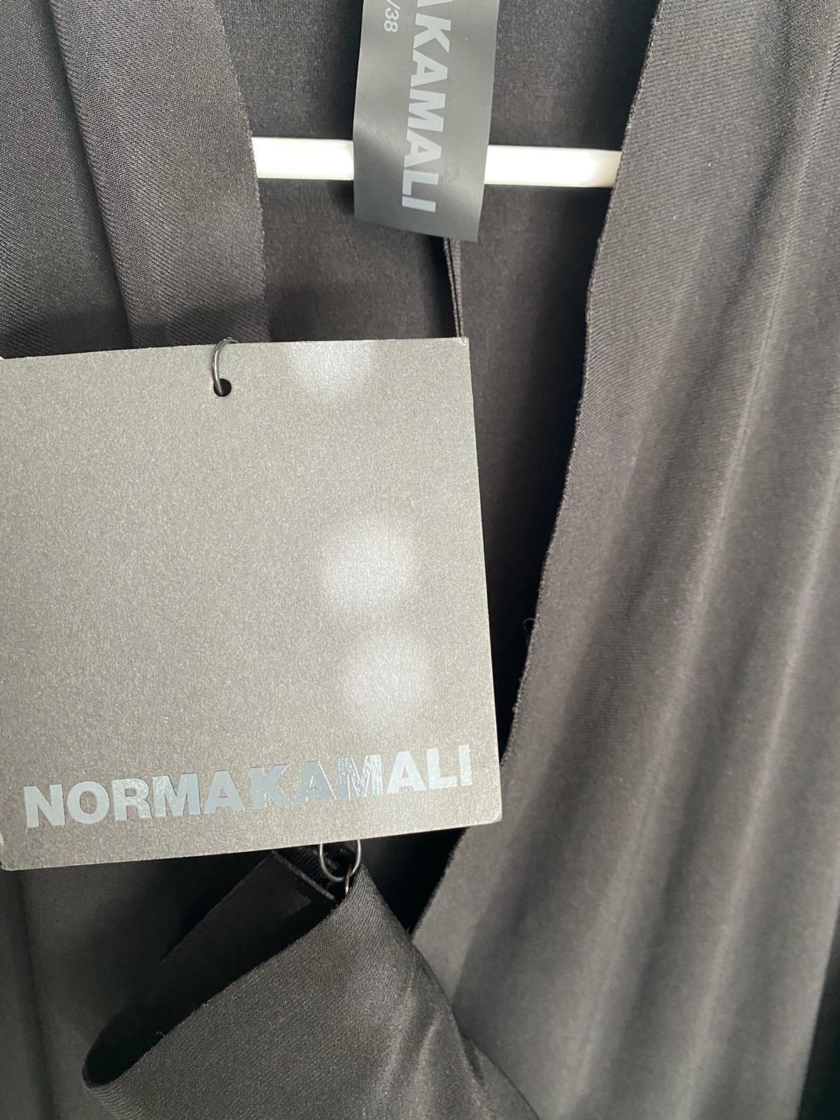 Norma Kamali Womens M Long Sleeve Modern Side Drape Dress
