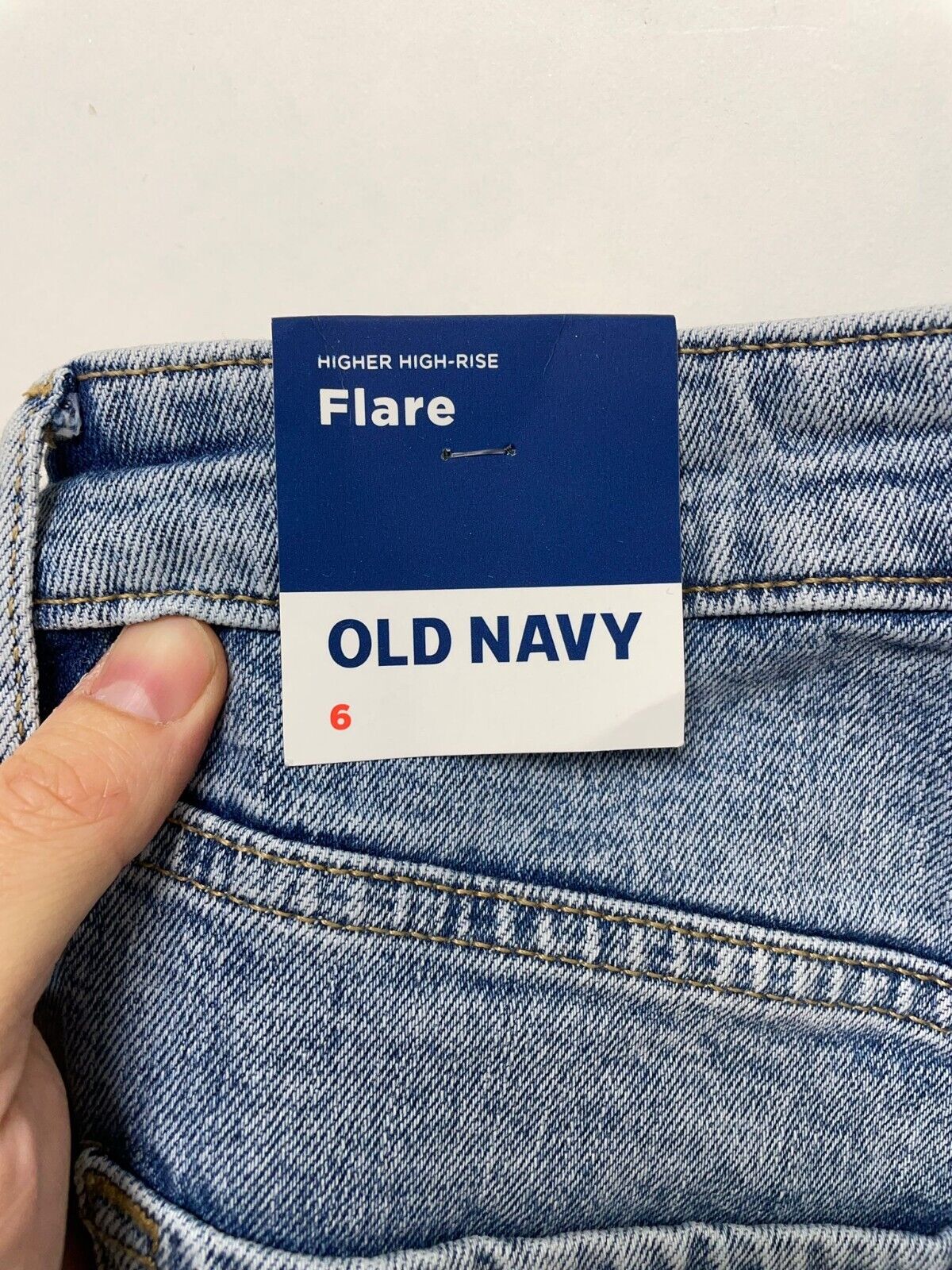 Old Navy Women's 6 Higher High-Rise Side Slit Flare Jeans Medium Wash Blue NWT