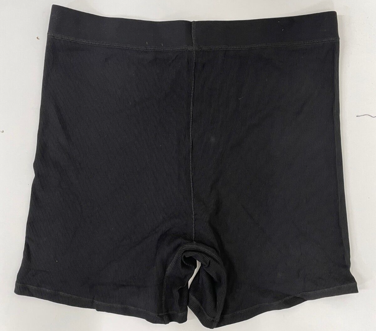 Skims Womens 3X Plus Onyx Black Cotton Rib Boxer Shorts Underwear Lounge