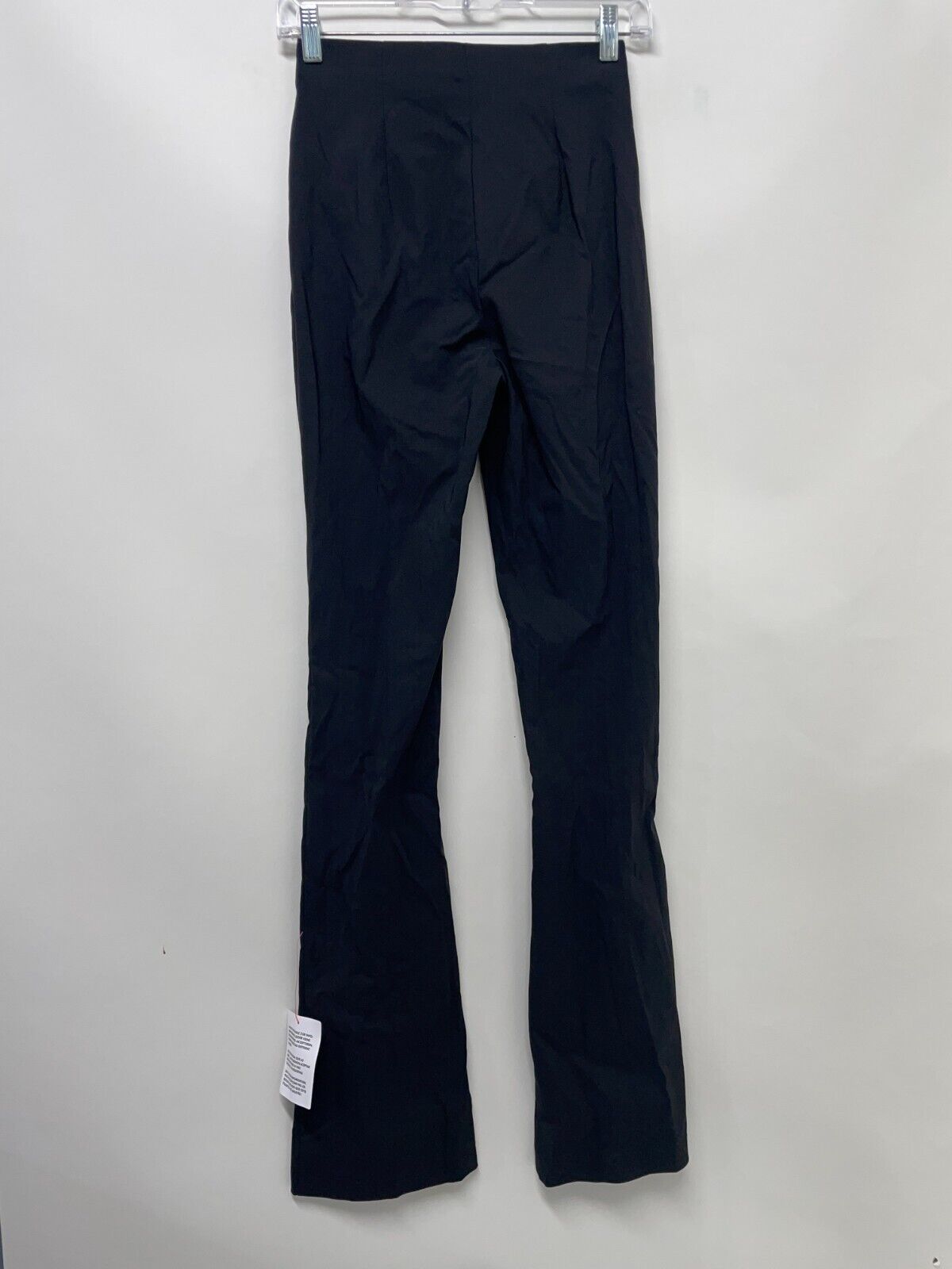 AsYou Womens 0 Split Hem Trouser Zip Detail Pants Black High Rise 115843789 ASOS