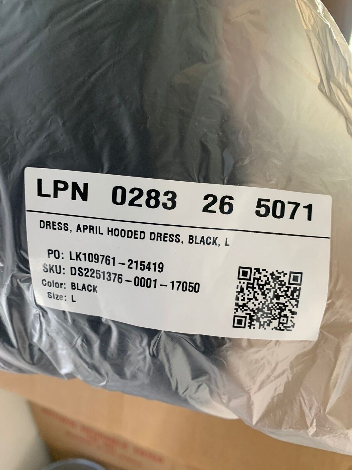 Fabletics Womens L Black April Hooded Dress Hoodie Sweatshirt