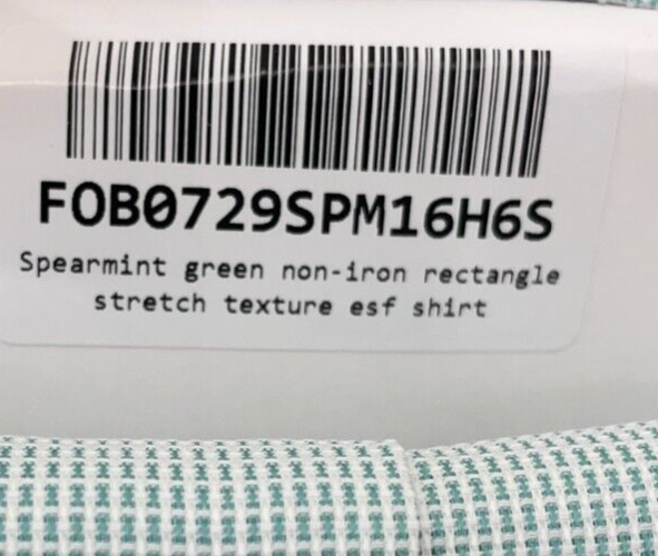Charles Tyrwhitt Mens 16.5/36 ESF Non-Iron Rectangle Stretch Dress Shirt Green