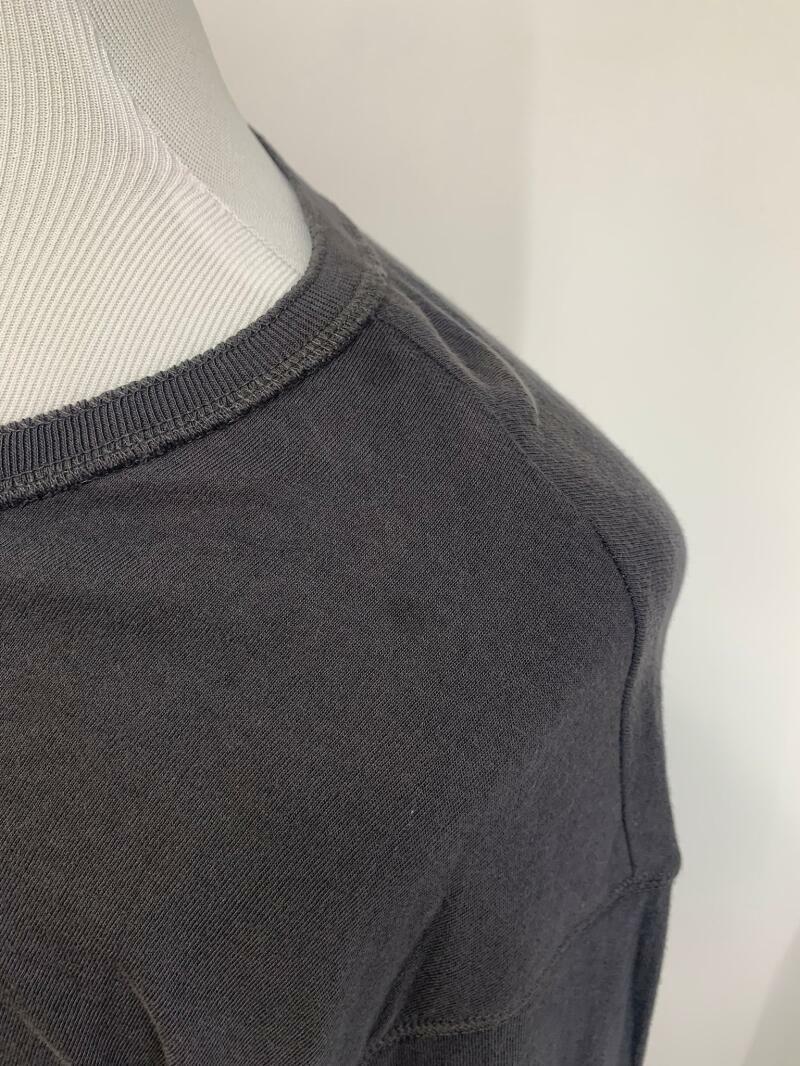 Madewell Mens XXL Doubledown Gray Charcoal Long Sleeve Henley T-Shirt