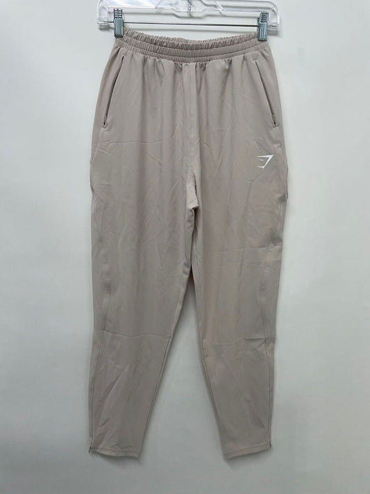 Gymshark Womens M Maximise Track Joggers Windbreaker Pant Ivory Beige