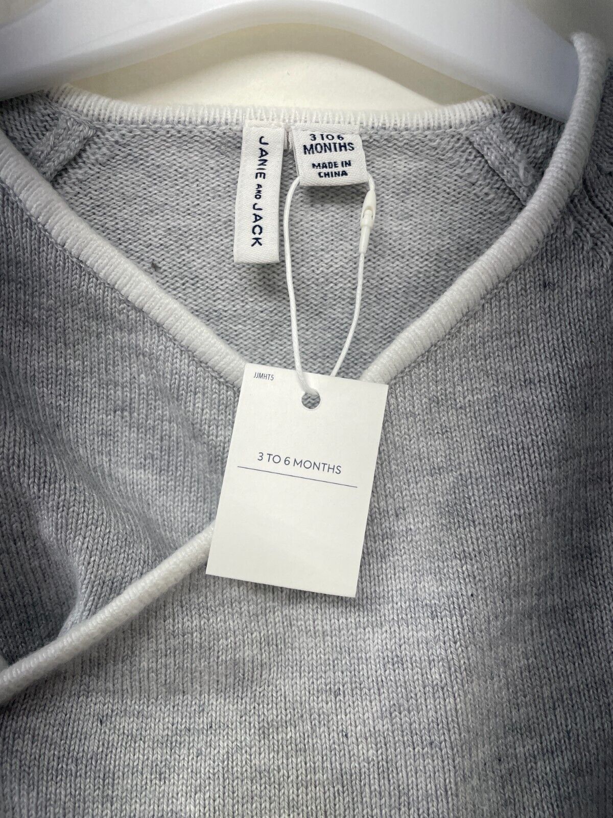 Janie & Jack Baby 3-6m Wrap Sweater Set Earl Grey Heather Kimono-Style Pants NWT